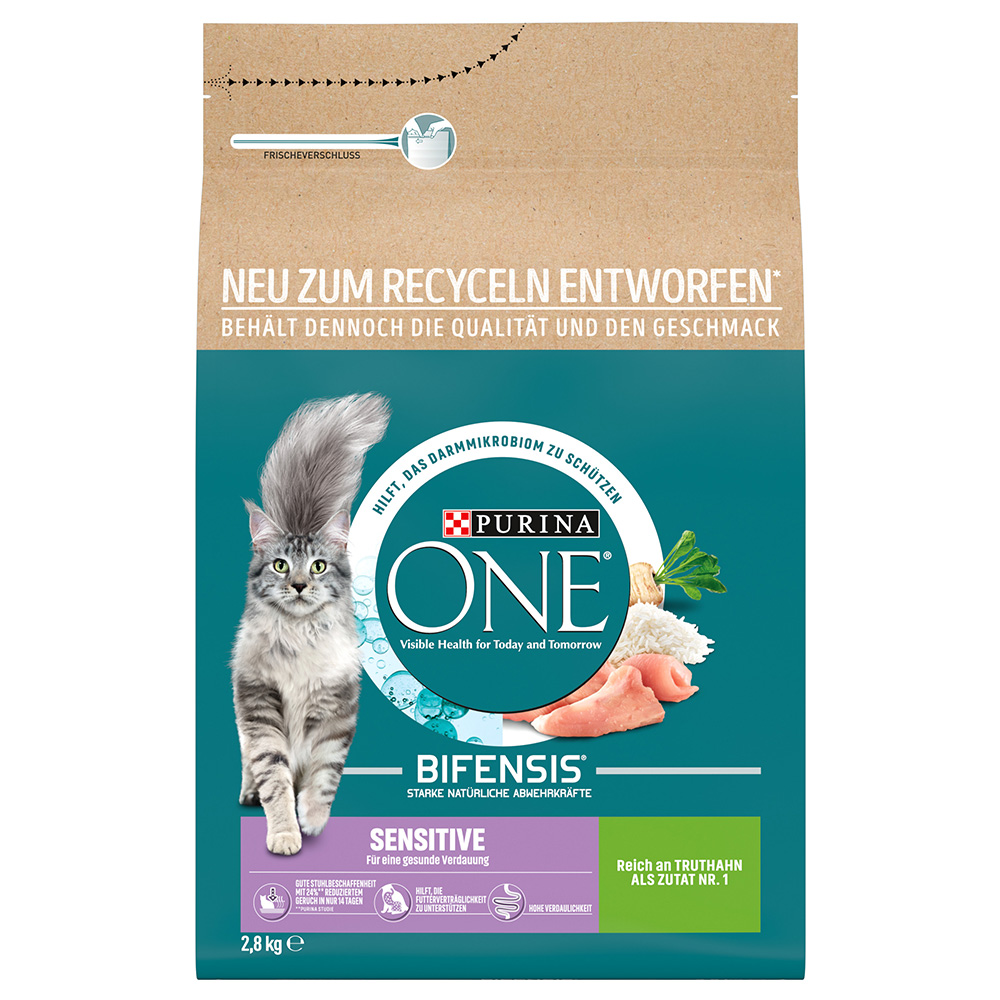 2 x 2,8 kg Purina ONE zum Sonderpreis! - Sensitive 2 x 2,8 kg Purina ONE zum Sonderpreis! - Sensitive von Purina One