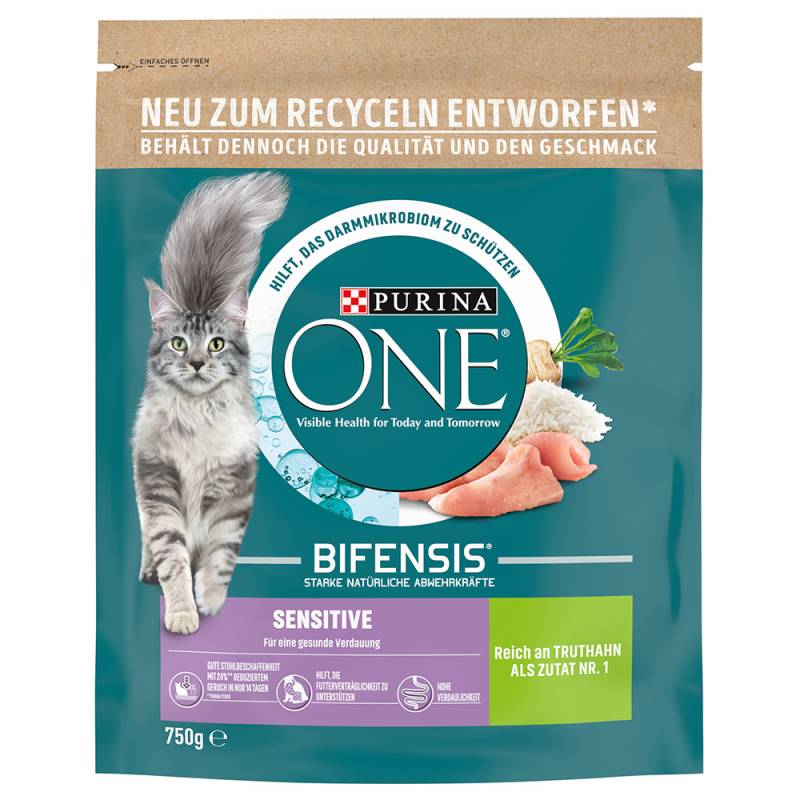 2 x 450 g / 650 g / 750 g Purina ONE zum Sonderpreis! - Sensitive (2 x 750 g) von Purina One