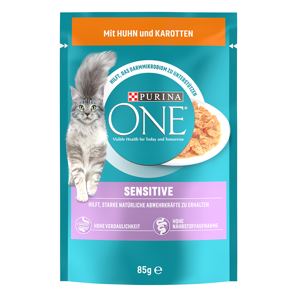 2 x PURINA ONE zum Sonderpreis! - Sensitive Huhn & Karotte (26 x 85 g) von Purina One