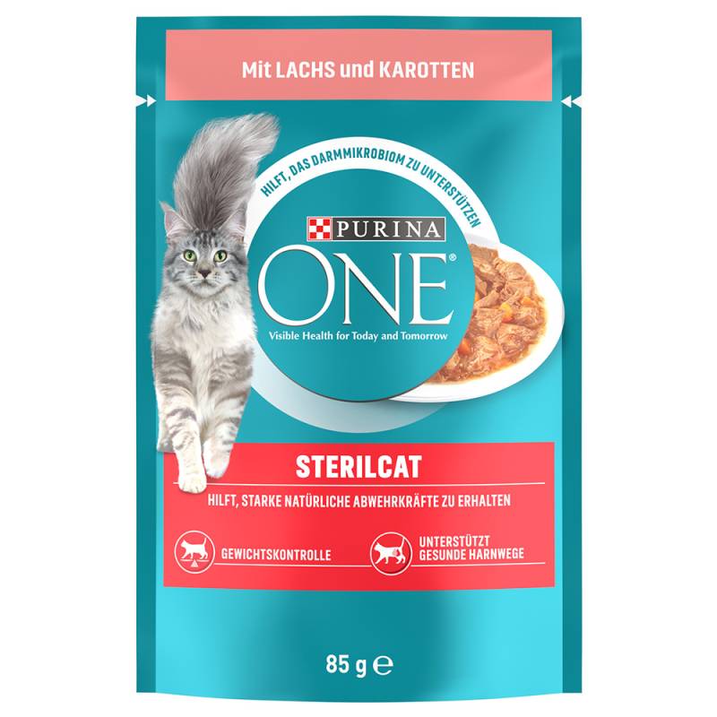 2 x PURINA ONE zum Sonderpreis! - SterilCat Lachs & Karotte (26 x 85 g) von Purina One