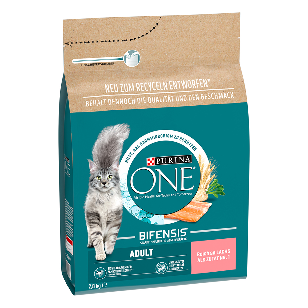 2 x Purina ONE Adult zum Sonderpreis! - 2 x 2,8 kg Lachs & Vollkorngetreide 2 x Purina ONE Adult zum Sonderpreis! - 2 x 2,8 kg Lachs & Vollkorngetreide von Purina One