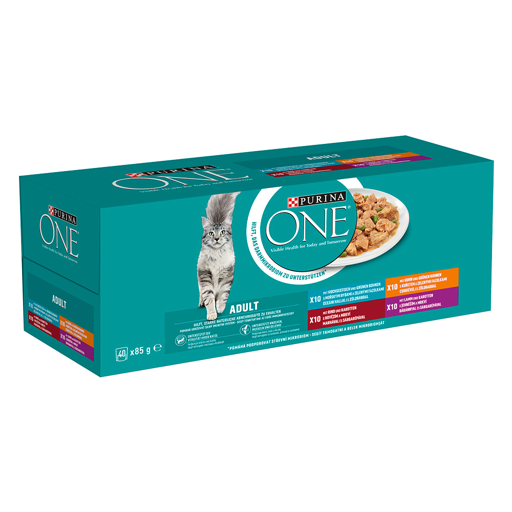 Mixpaket PURINA ONE Adult 40 x 85 g - 4 Sorten von Purina One