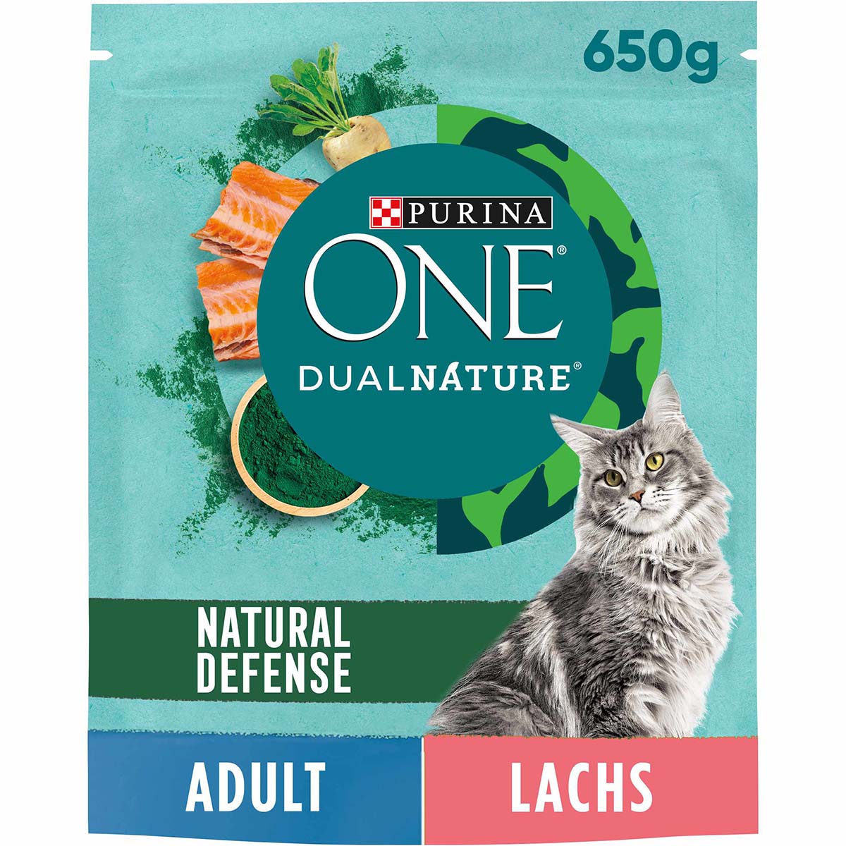 PURINA ONE Dual Nature Lachs mit Spirulina 650g von Purina One