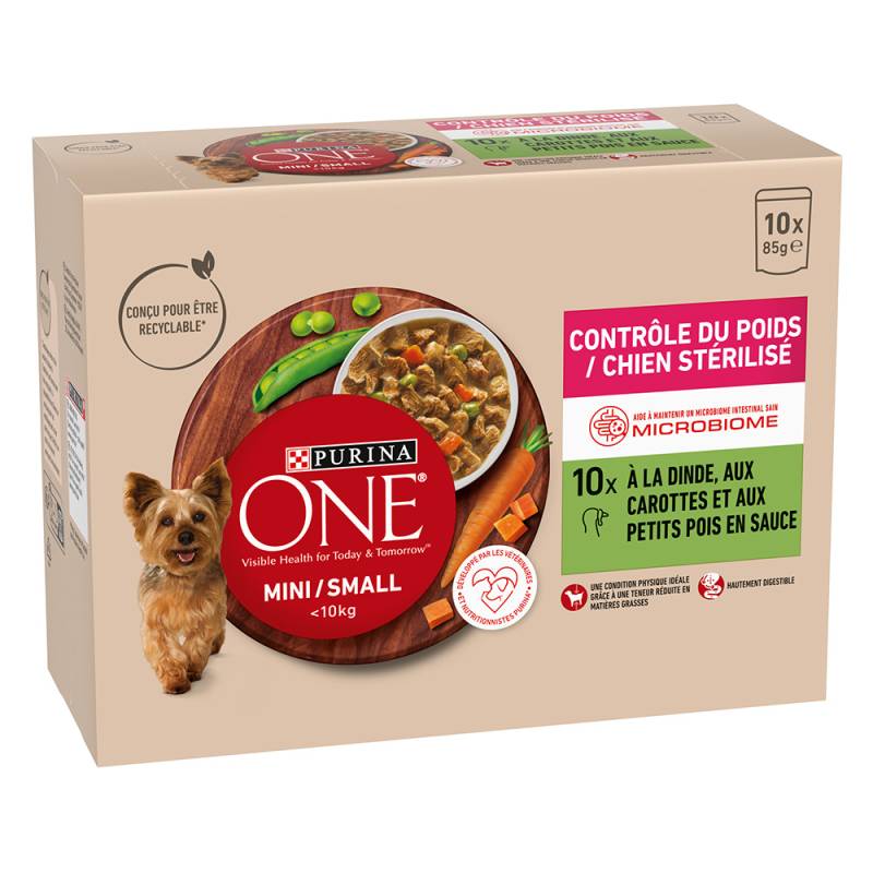 PURINA ONE Mini Adult Weight Control Truthahn - 20 x 85 g von Purina One