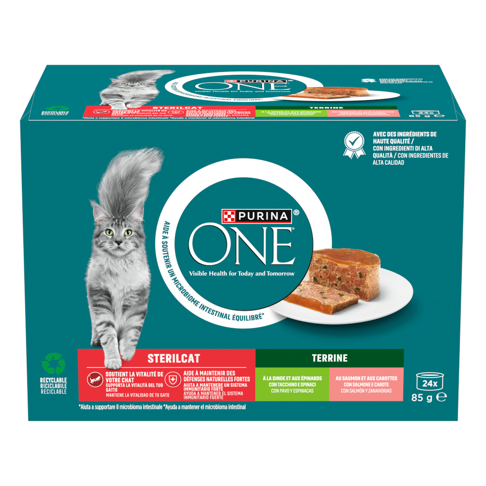 PURINA ONE SterilCat Terrine - Sparpaket: Mixpaket (48 x 85 g) von Purina One