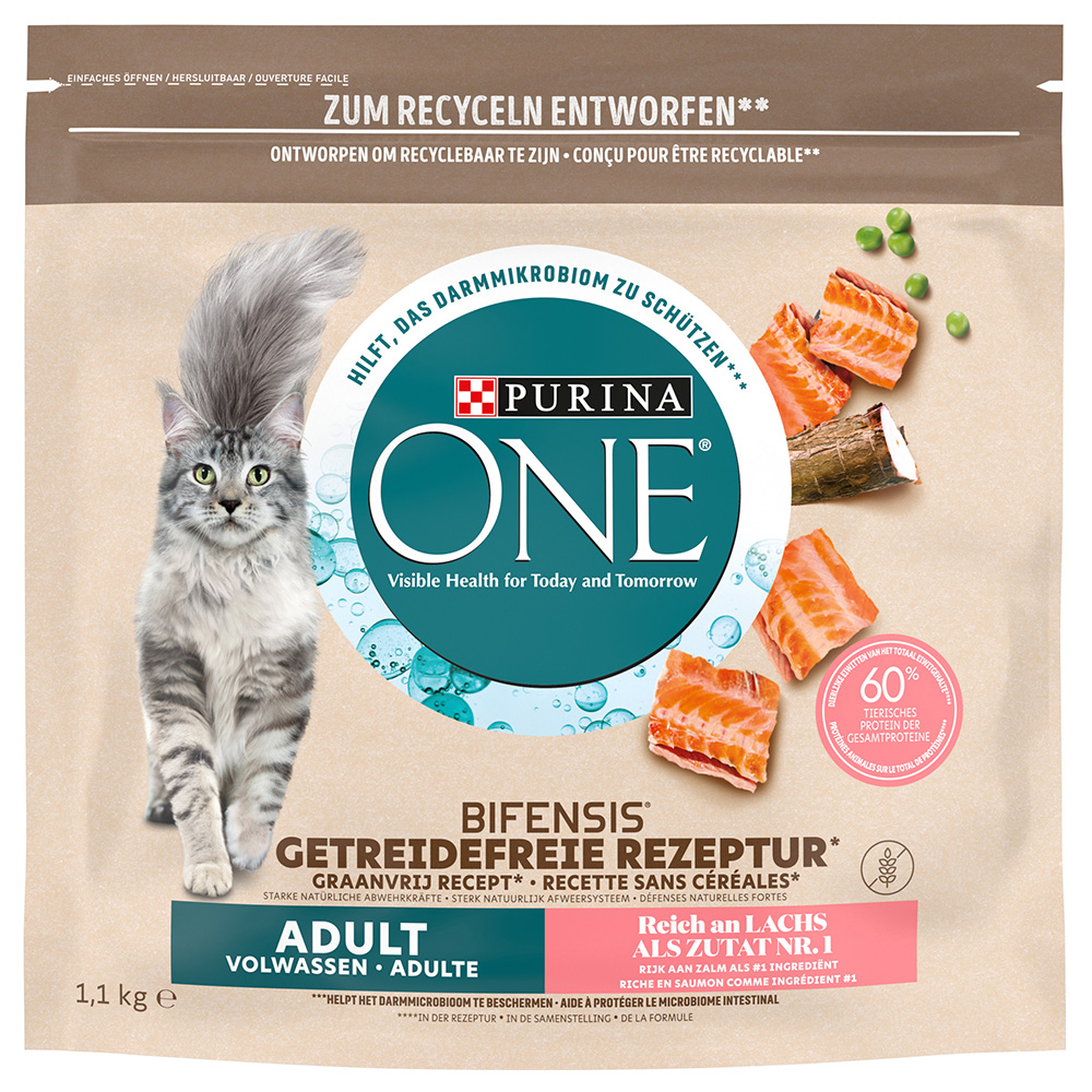 PURINA ONE Grain Free Adult Lachs - Sparpaket: 3 x 1,1 kg von Purina One