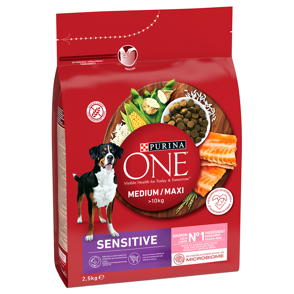 PURINA ONE Medium/Maxi Sensitive Lachs - 2,5 kg von Purina One