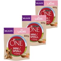 Purina ONE Mini Adult Lachs 3x800 g von Purina One