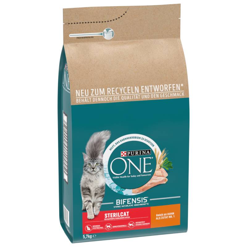 PURINA ONE SterilCat Huhn - Sparpaket: 2 x 5,7 kg von Purina One