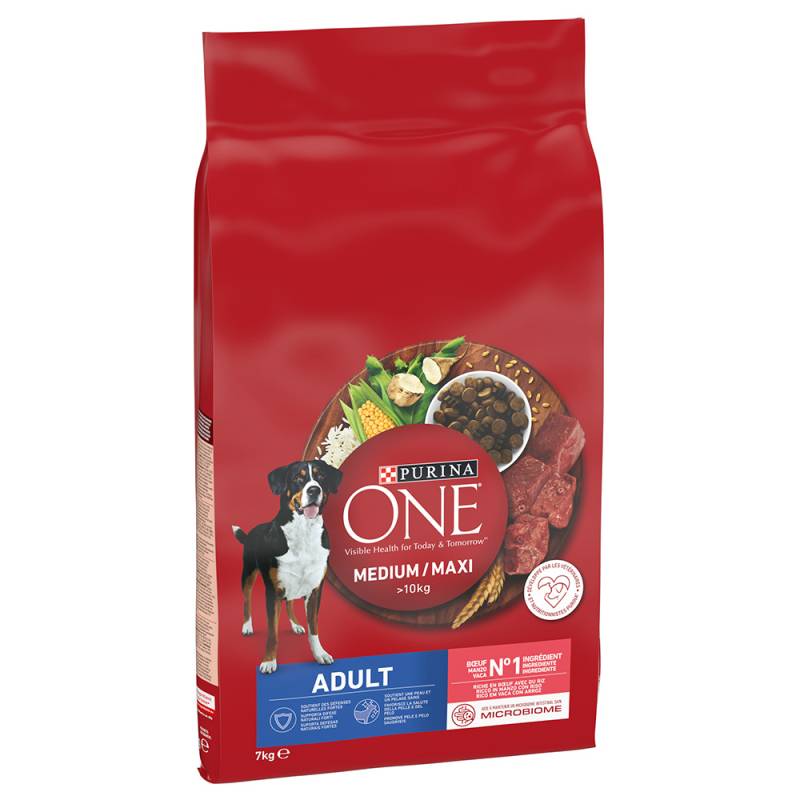 PURINA ONE Medium/Maxi Adult Rind & Reis - 7 kg von Purina One