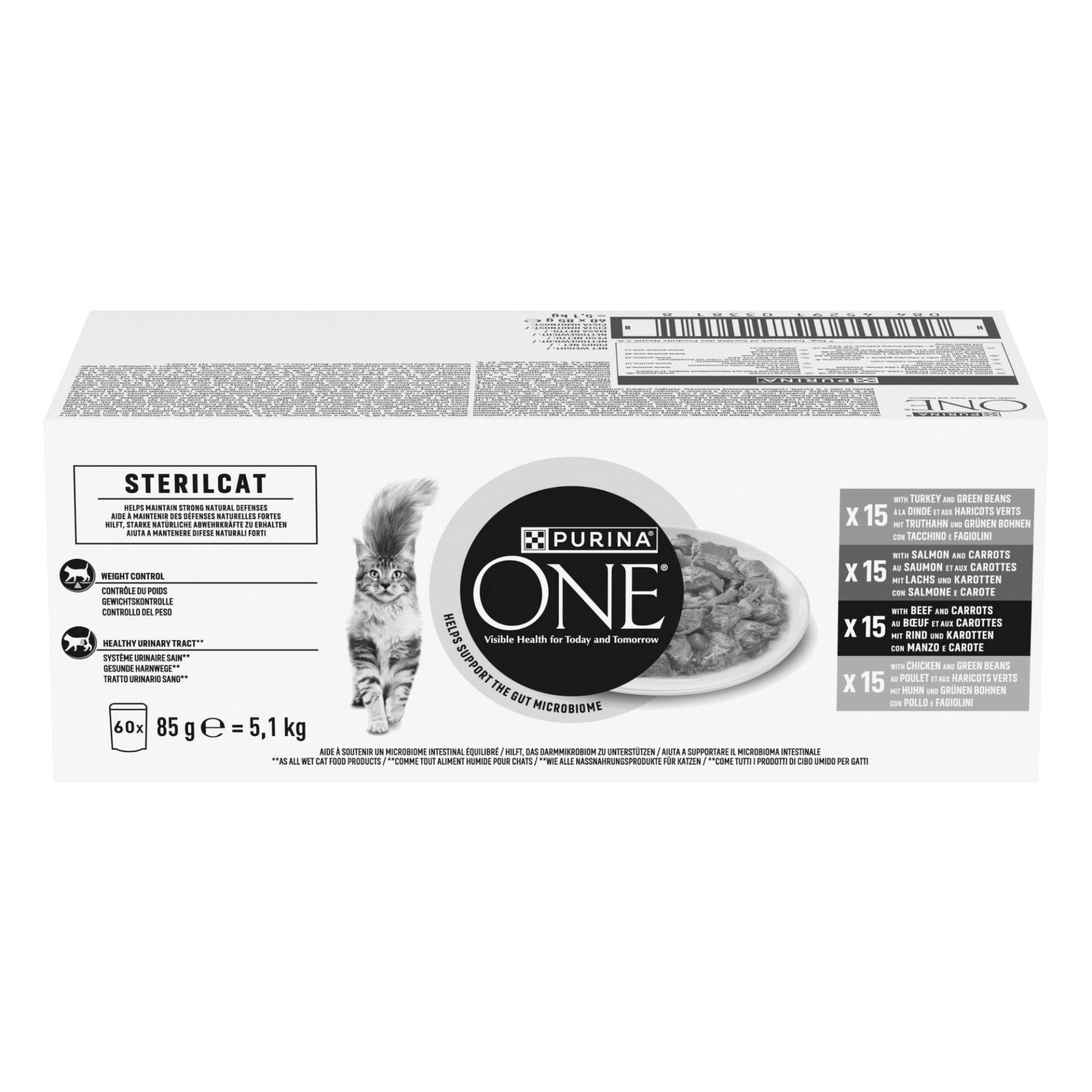 Purina One Sterilcat Mix Meat & Vegetables - Sparpaket: 120 x 85 g von Purina One