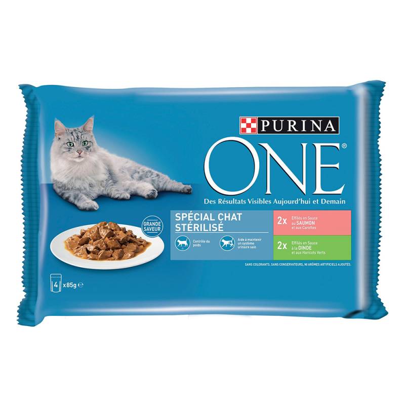 Sparpaket PURINA ONE 12 x 85 g - Sterilcat Lachs und Truthahn von Purina One