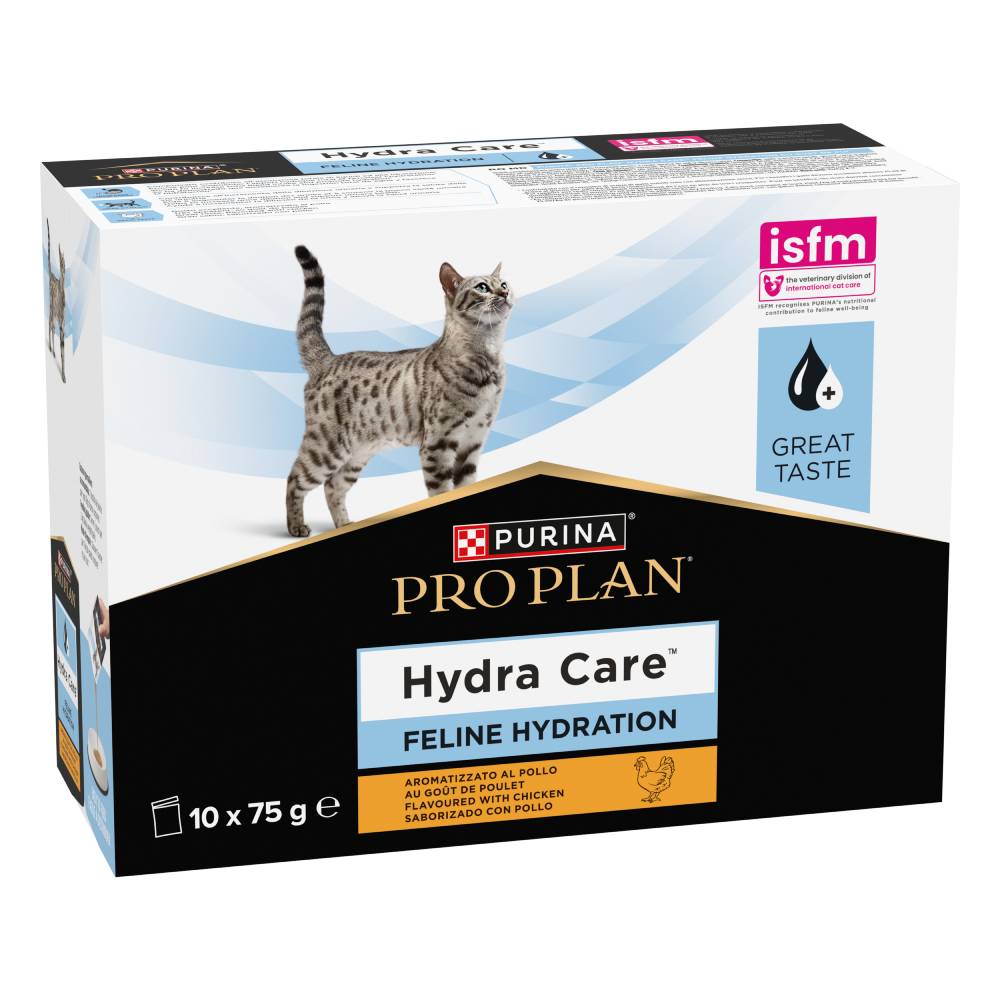 2 x PURINA PRO PLAN Feline zum Sonderpreis! - Hydra Care mit Huhn-Geschmack (2 x 10 x 75 g) von Purina Pro Plan Veterinary Diets