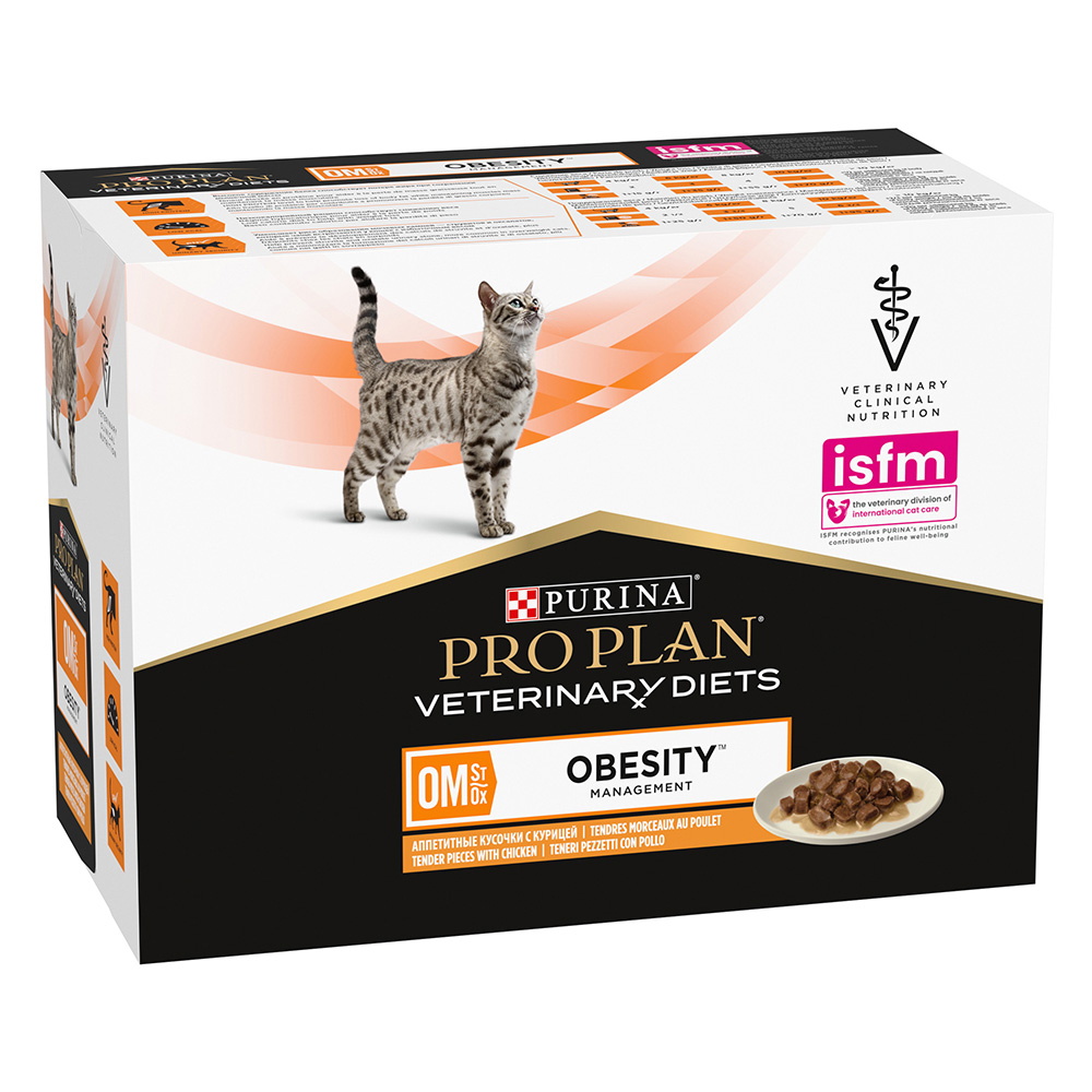 2 x PURINA PRO PLAN Feline zum Sonderpreis! - Veterinary Diets OM ST/OX - Obesity Management Huhn (2 x 10 x 85 g) von Purina Pro Plan Veterinary Diets