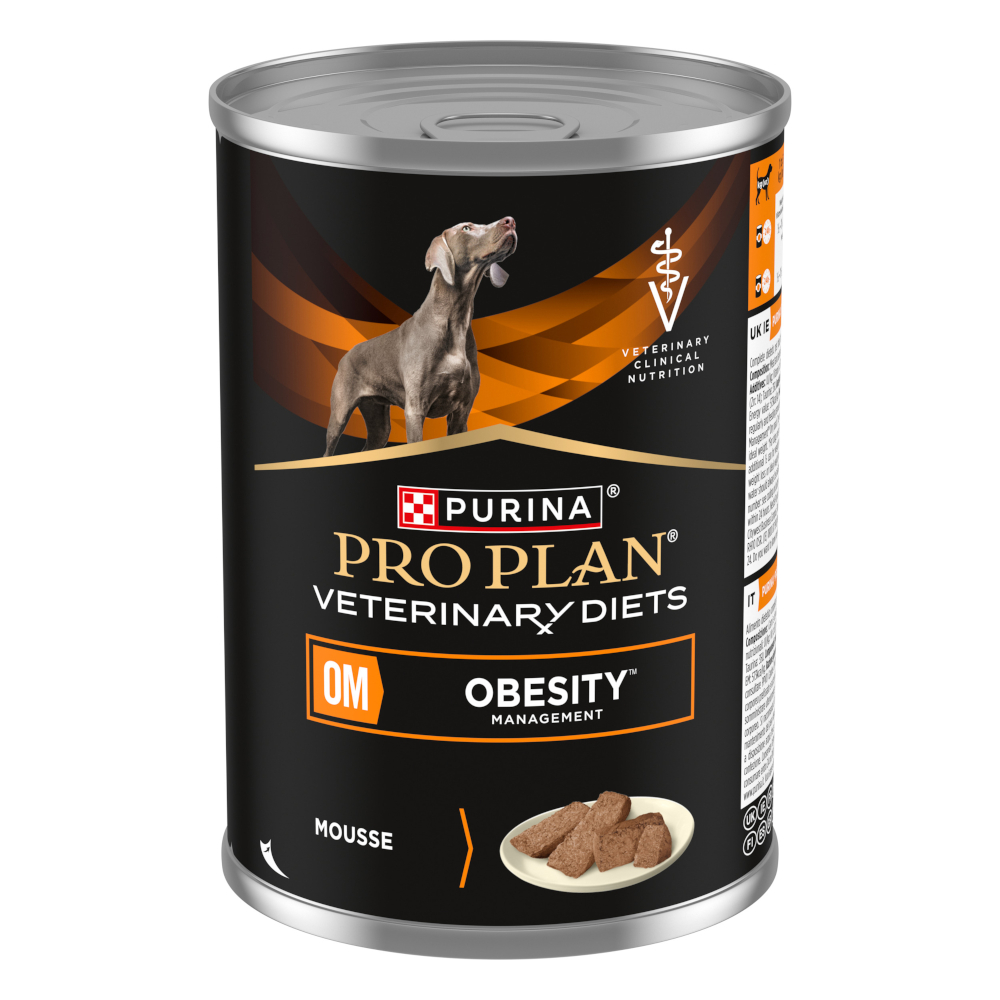 2 x PURINA PRO PLAN Veterinary Diets Mousse zum Sonderpreis! - OM Obesity 2 x 400 g von Purina Pro Plan Veterinary Diets