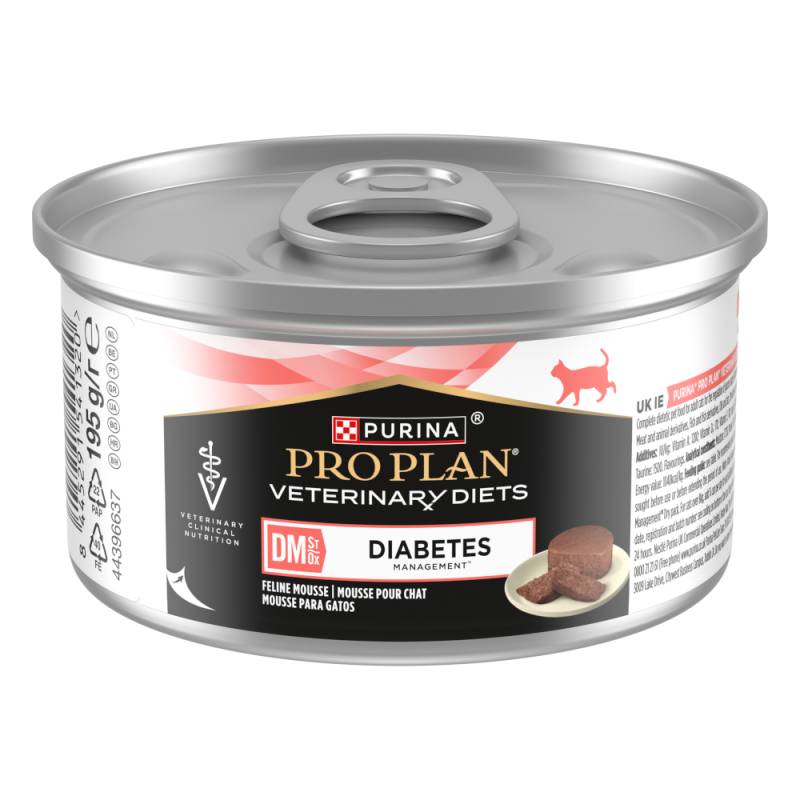 48 x 195 g PURINA PRO PLAN Veterinary Diets Mousse zum Sonderpreis! - DM ST/OX Diabetes Management von Purina Pro Plan Veterinary Diets