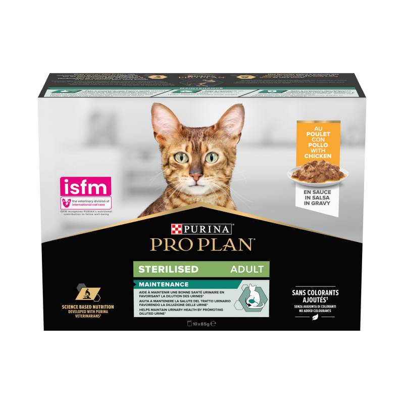 Purina Pro Plan NutriSavour Katzenfutter - Frischebeutel - Sterilised - 10 x 85 g von Purina Pro Plan