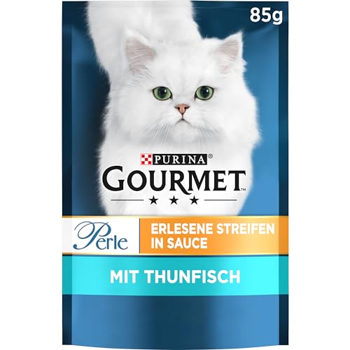 Gourmet Gourmet PURINA GOURMET Perle Erlesene Streifen Katzenfutter nass, mit Thunfisch, 26er Pack (26 x 85g) von Gourmet