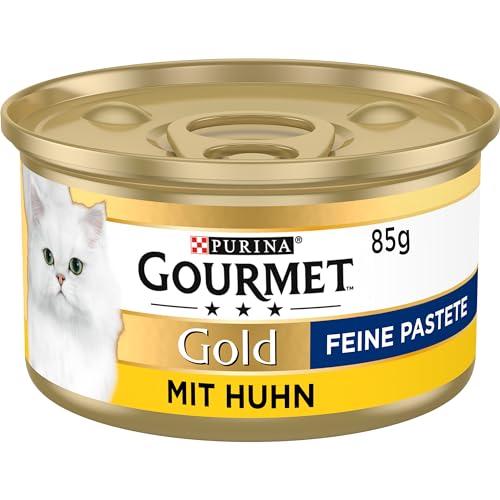 Gourmet PURINA GOURMET Gold Feine Pastete Katzenfutter nass, mit Huhn, 12er Pack (12 x 85g) von Gourmet
