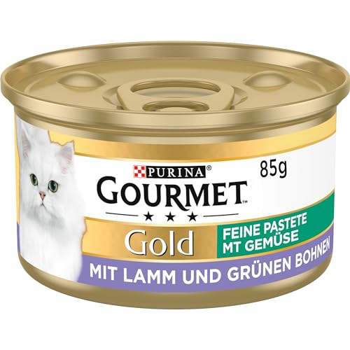 Gourmet PURINA GOURMET Gold Feine Pastete mit Gemüse Katzenfutter nass, mit Lamm und grünen Bohnen, 12er Pack (12 x 85g) von Gourmet