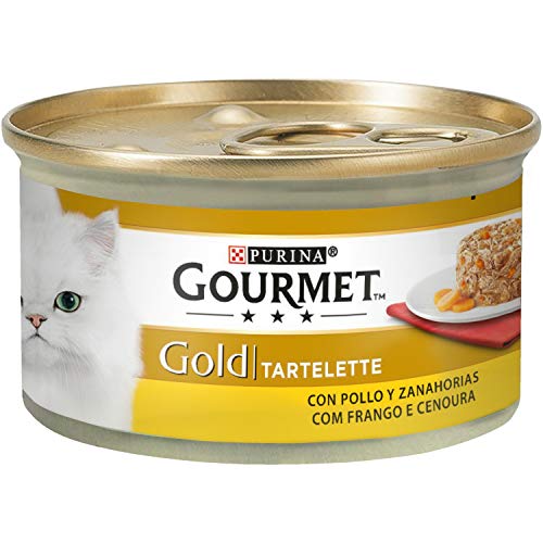 Gourmet Purina Gold Tartalette, Nassfutter für Katzen mit Huhn und Karotte, 85 g Dose Gourmet Purina Gold Tartalette, Nassfutter für Katzen mit Huhn und Karotte, 85 g Dose von Purina Tidy Cats
