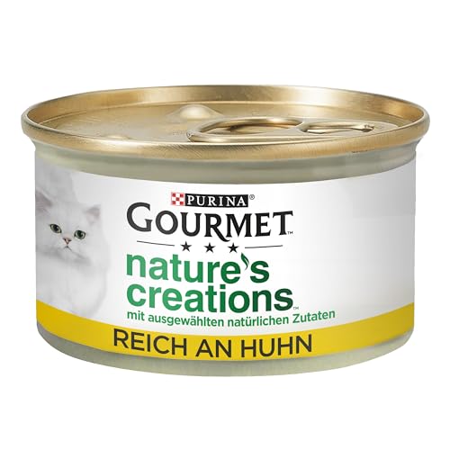 PURINA GOURMET Nature's Creation Katzennassfutter in Gelee naturbelassen, Huhn, 12er Pack (12 x 85g) von Gourmet
