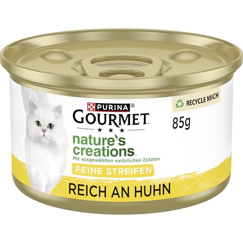 PURINA GOURMET Nature's Creation Katzennassfutter in Gelee naturbelassen, Huhn, 12er Pack (12 x 85g) von Gourmet