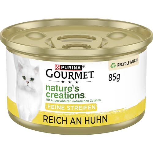 Gourmet Nature's Creation Katzennassfutter in Gelee naturbelassen, Huhn, 12er Pack (12 x 85g) von Gourmet