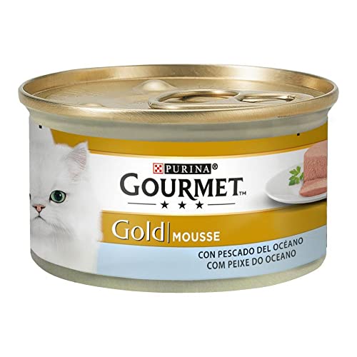 Purina Gourmet Gold scatoletta mousse con pesce dell'oceano gr.85 - Die Verpackung kann variieren von Purina