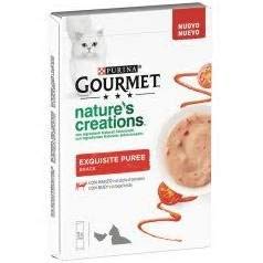 Purina Gourmet Nature's Creations Puree, Snack, Katze mit Ochse und Tomate, 5 Beutel à 10 g von Purina Tidy Cats