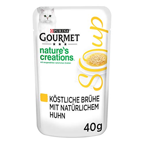 PURINA GOURMET Crystal Soup für Katzen mit naturbelassenem Huhn, 32er Pack (32 x 40g) von Gourmet