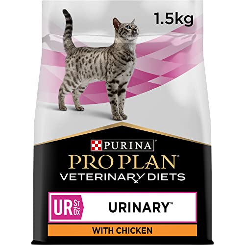 PRO PLAN Veterinary Diets UR St/Ox Urinary | 1,5 kg | Diätalleinfuttermittel für ausgewachsene Katzen und Kätzchen | Zur Auflösung von Struvitsteinen | Harnsäuernde Eigenschaften von Pro Plan
