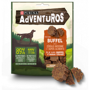 Adventuros mit Büffel Hundesnacks 3 x 90 g von Adventuros