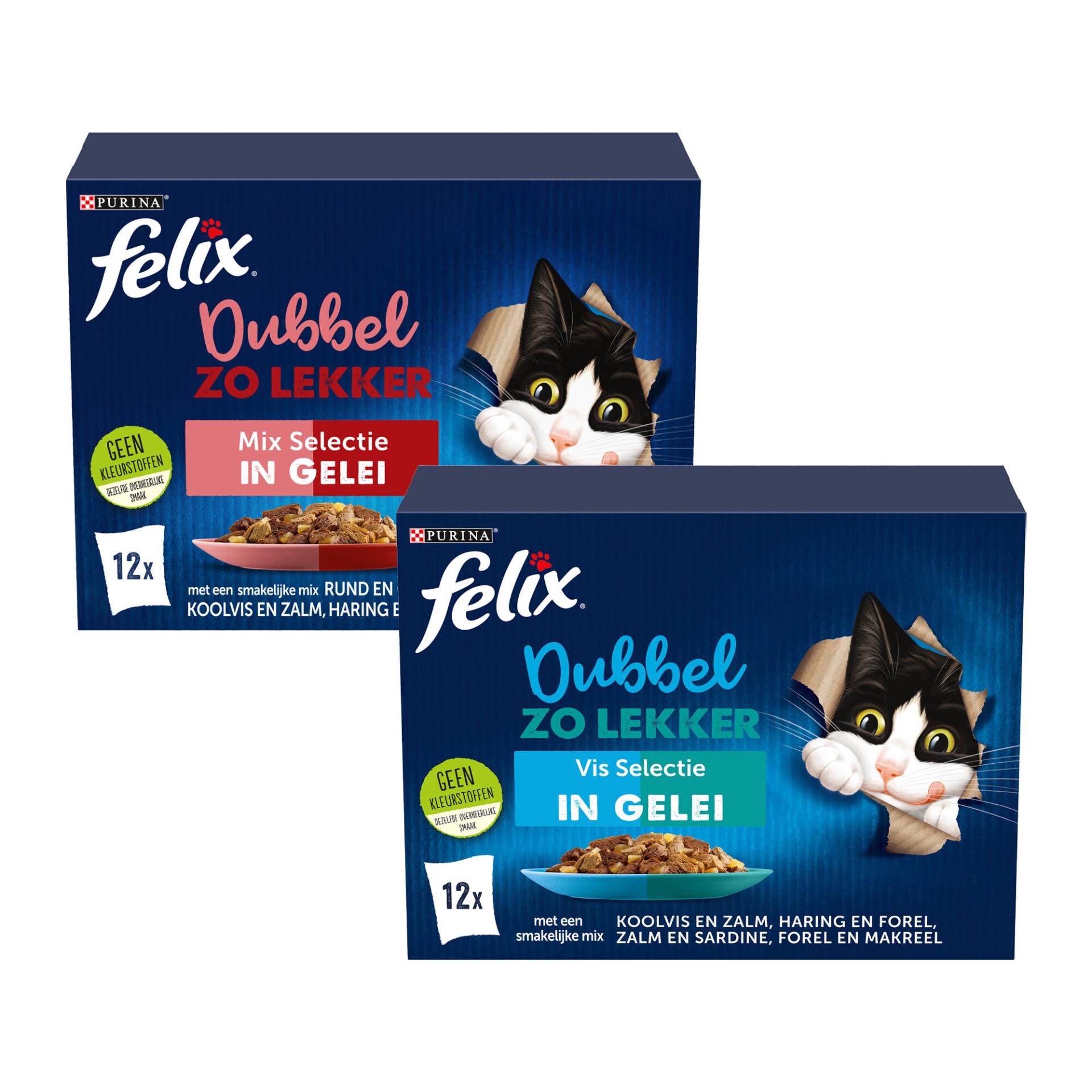 FELIX Doppelt so lecker - Auswahl Mix - 12 x 85 Gramm von Purina