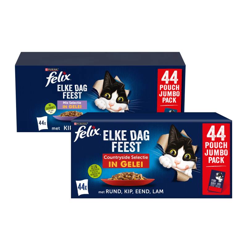 Felix Jeden Tag Partei - Countryside Auswahl in Gelee - 60 x 85 g von Purina