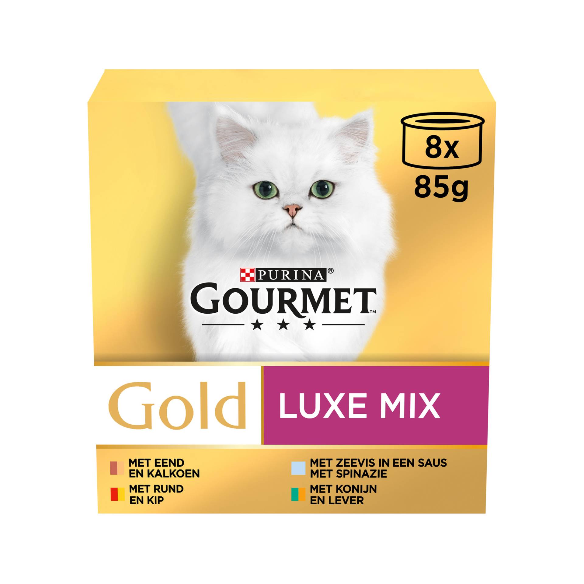 Gourmet Gold Luxe Mix - Meeresfisch & Spinat – 24 x 85 g von Purina