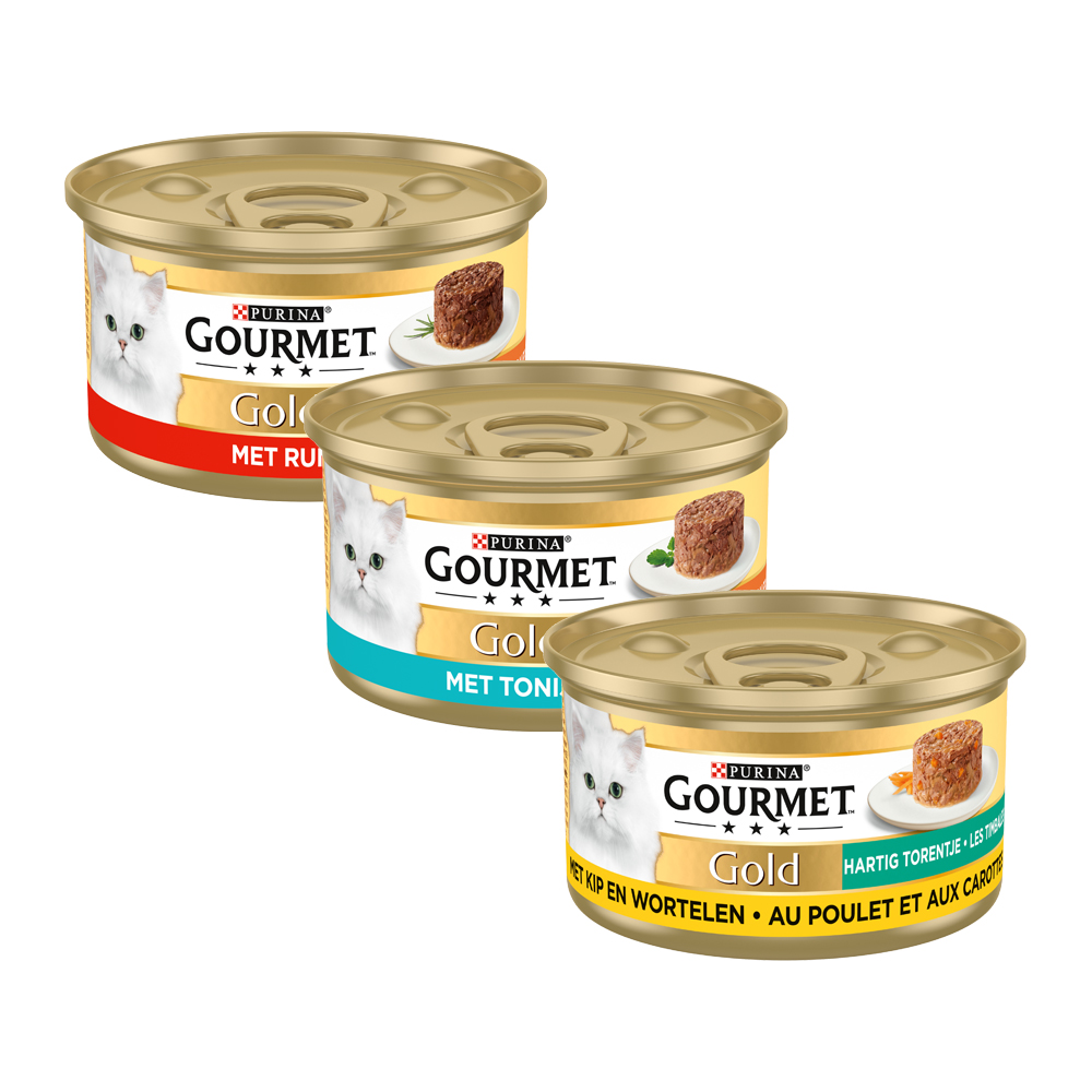 Gourmet Gold Savoury Turret - Huhn mit Karotte - 24 x 85 g von Purina