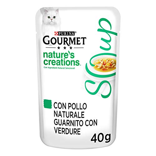 GOURMET SOUP Con fiocchi di pollo con verdure 40gr - Mangimi umidi per gatti von Purina