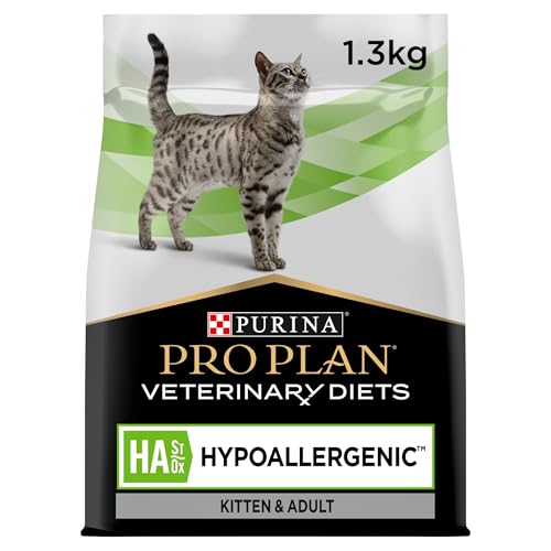 Pro Plan Veterinary Diets HA Hypoallergenic Katze | 1,3 kg | Diätetisches Alleinfuttermittel für Kitten und ausgewachsene Katzen | Zur Minderung von Intoleranzerscheinungen von Purina