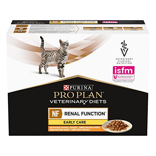 PRO PLAN VETERINARY DIETS NF Renal Function Early Care | 10 x 85 g | Diät-Alleinfuttermittel für ausgewachsene Katzen im Frischebeutel | Zur Unterstützung der Nierenfunktion von Purina