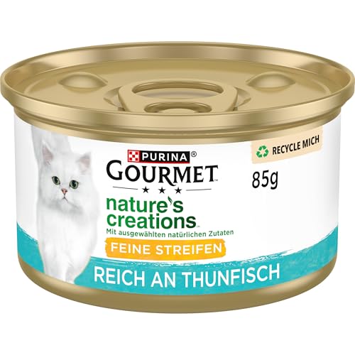 Gourmet Nature's Creation Katzennassfutter in Gelee naturbelassen, Thunfisch, 12er Pack (12 x 85g) von Gourmet