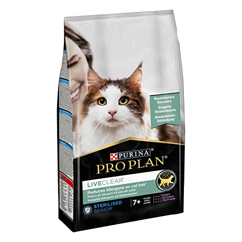 PURINA PRO PLAN LiveClear Sterilised Senior 7+ Truthahn | 1,4 kg | Schmackhaftes Alleinfuttermittel | Kann zur Unterstützung von einem gesunden Immunsystem beitragen | Mit Truthahn von Pro Plan