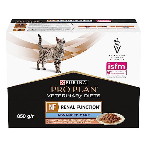Purina Pro Plan Veterinary Diets NF Renal Function | 10 x 85 g | Nassfutter für Katzen | Spezielle Nährstoffmischung mit niedrigem Phosphorgehalt | Lachs Purina Pro Plan Veterinary Diets NF Renal Function | 10 x 85 g | Nassfutter für Katzen | Spezielle Nährstoffmischung mit niedrigem Phosphorgehalt | Lachs von Purina