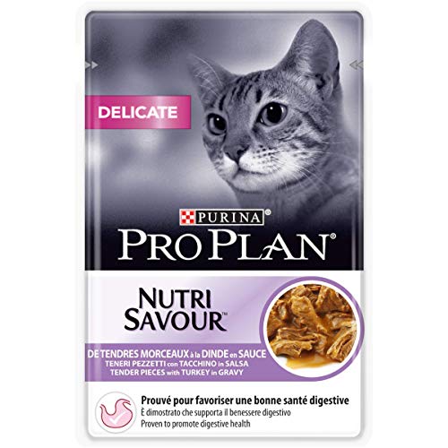 Pro Plan Cat Delicate Truthahn, 24er Pack (24 x 85 g) Beutel von Purina