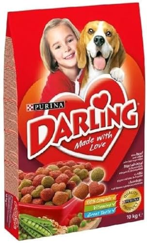 Purina Darling Trockenfutter für ausgewachsene Hunde, mit Rindfleisch, 10 kg von Purina