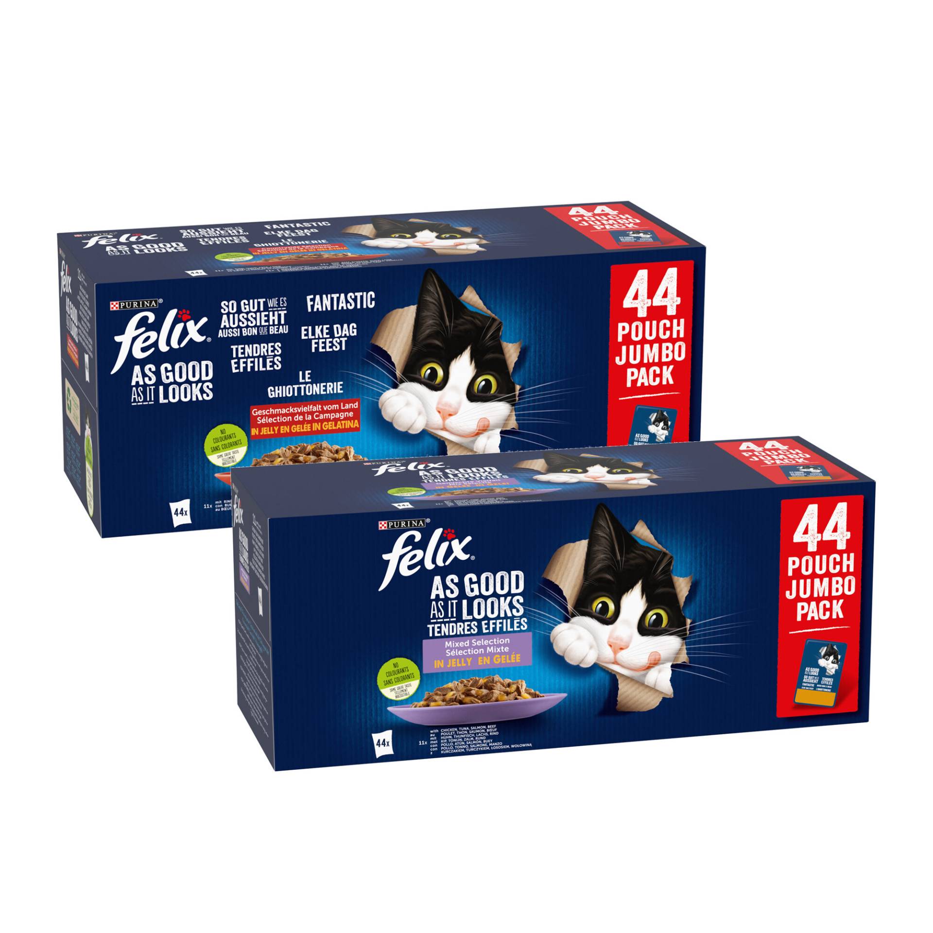 Purina Felix Jeden Tag Partei - Auswahl mischen in Gelee - 120 x 85 g von Purina