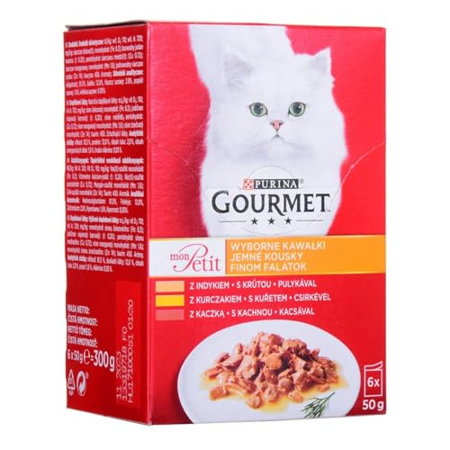 Purina Gourmet Katzenfutter Huhn Türkei Ente 6 x 50g Purina Gourmet Katzenfutter Huhn Türkei Ente 6 x 50g von Purina