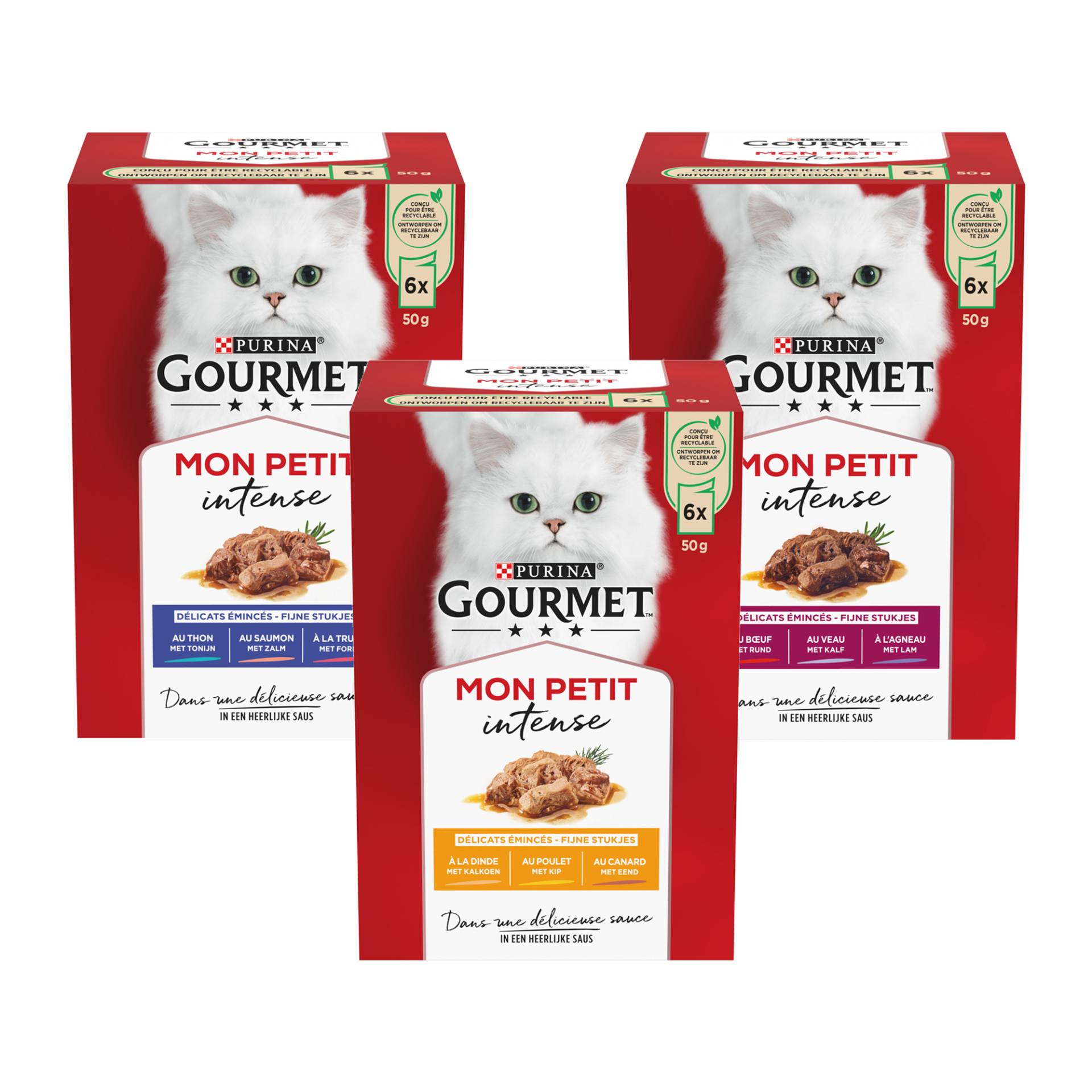 Purina Gourmet Mon Petit - Huhn, Ente & Pute - 6 x 50 g von Purina