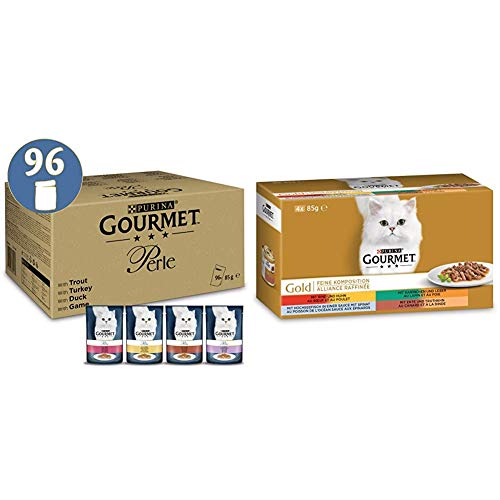 Purina Gourmet Perle Country Medley, 96 x 85g & Gold Feine Komposition:Katzennassfutter, hochwertige Tiernahrung für ausgewachsene Katzen, Dose, 12 x 4 x 85 g Purina Gourmet Perle Country Medley, 96 x 85g & Gold Feine Komposition:Katzennassfutter, hochwertige Tiernahrung für ausgewachsene Katzen, Dose, 12 x 4 x 85 g von Purina