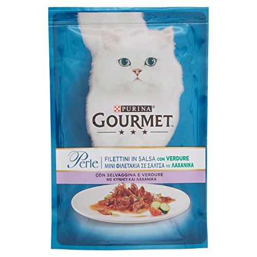 Purina Gourmet Perlen in Sauce Nassfutter für Katzen mit Wild und Gemüse, 85 g von Purina